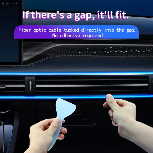 1/2/3/4/5M Car Interior RGB LED Light Strip Ambient Neon Invisible Light USB Fiber Optic Atmosphere Lamp Support APP Control